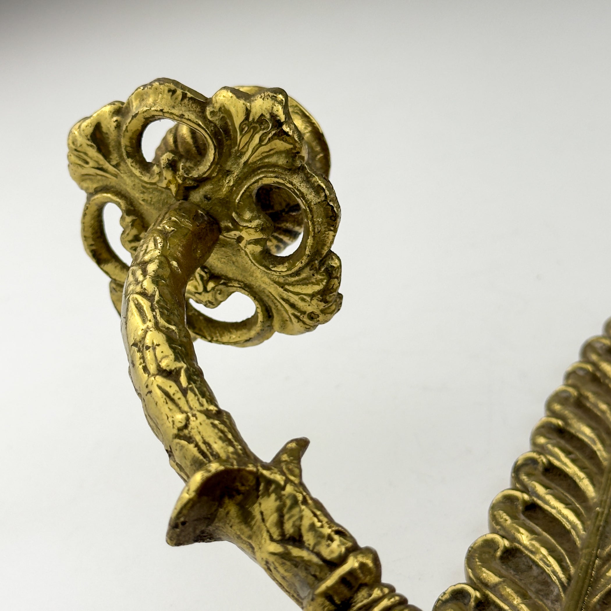 Antique Empire Bronze Wall Candle Sconce, Italy, Late 19th Century
