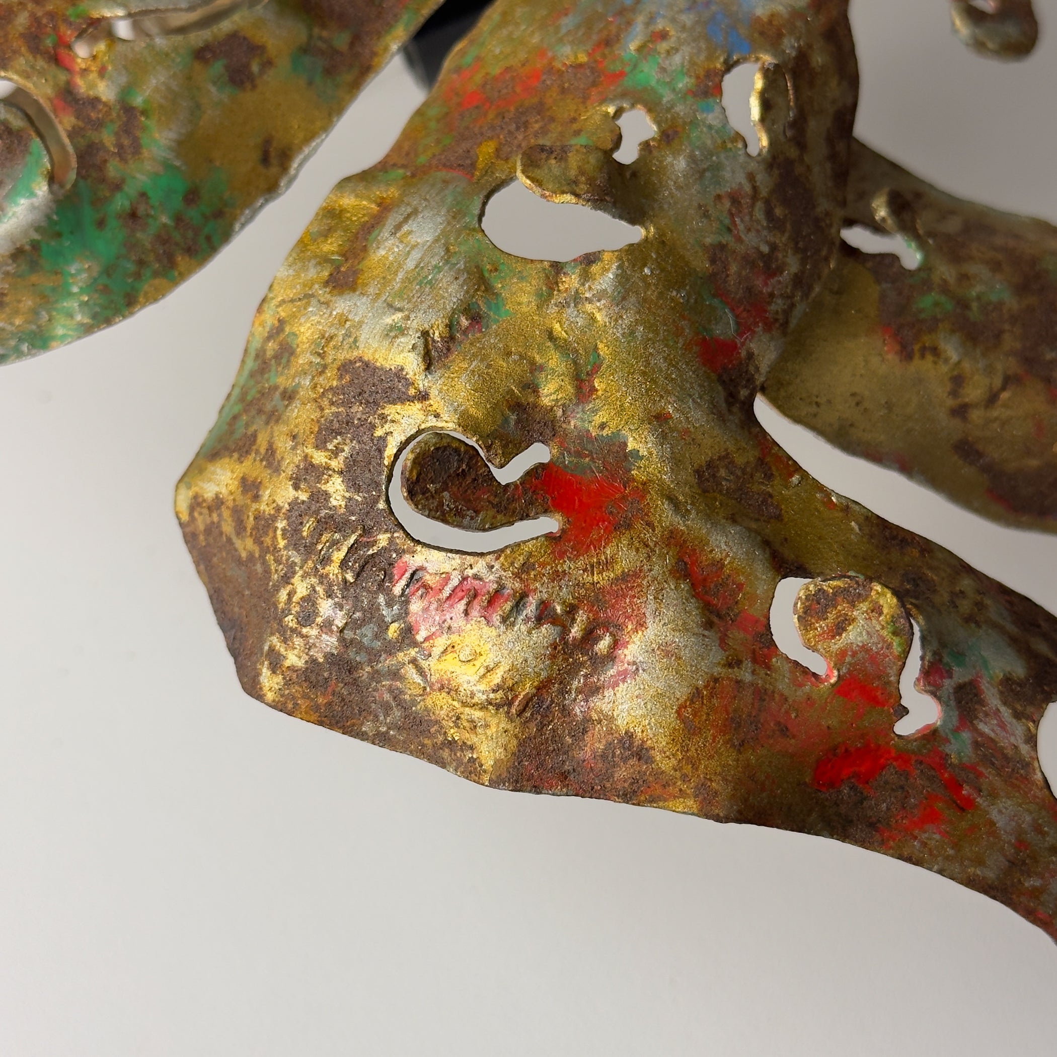 Original metal Brutalist wall lamp Octopus by Salvino Marsura, Italy 1980s