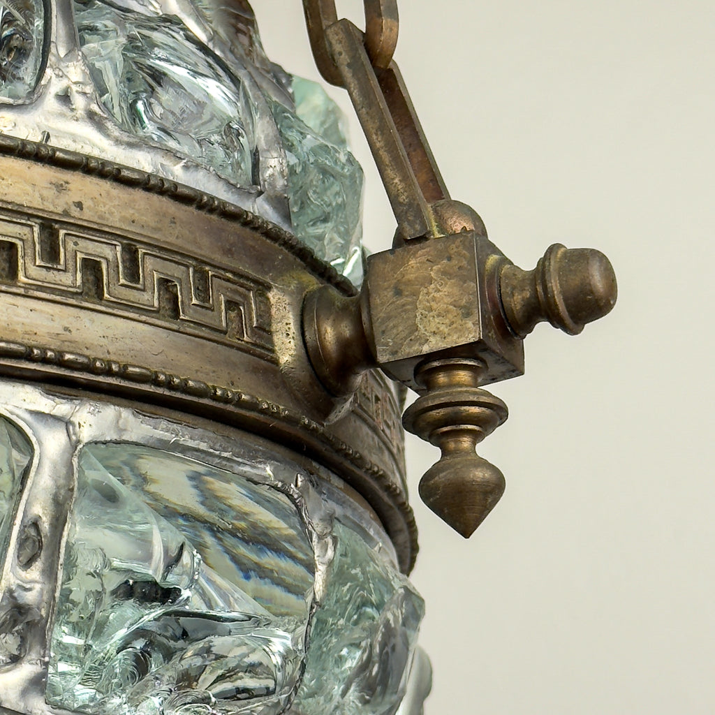 Antique chandelier on chains in Art Nouveau style, Austria, early 20th century