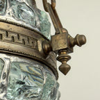 Antique chandelier on chains in Art Nouveau style, Austria, early 20th century