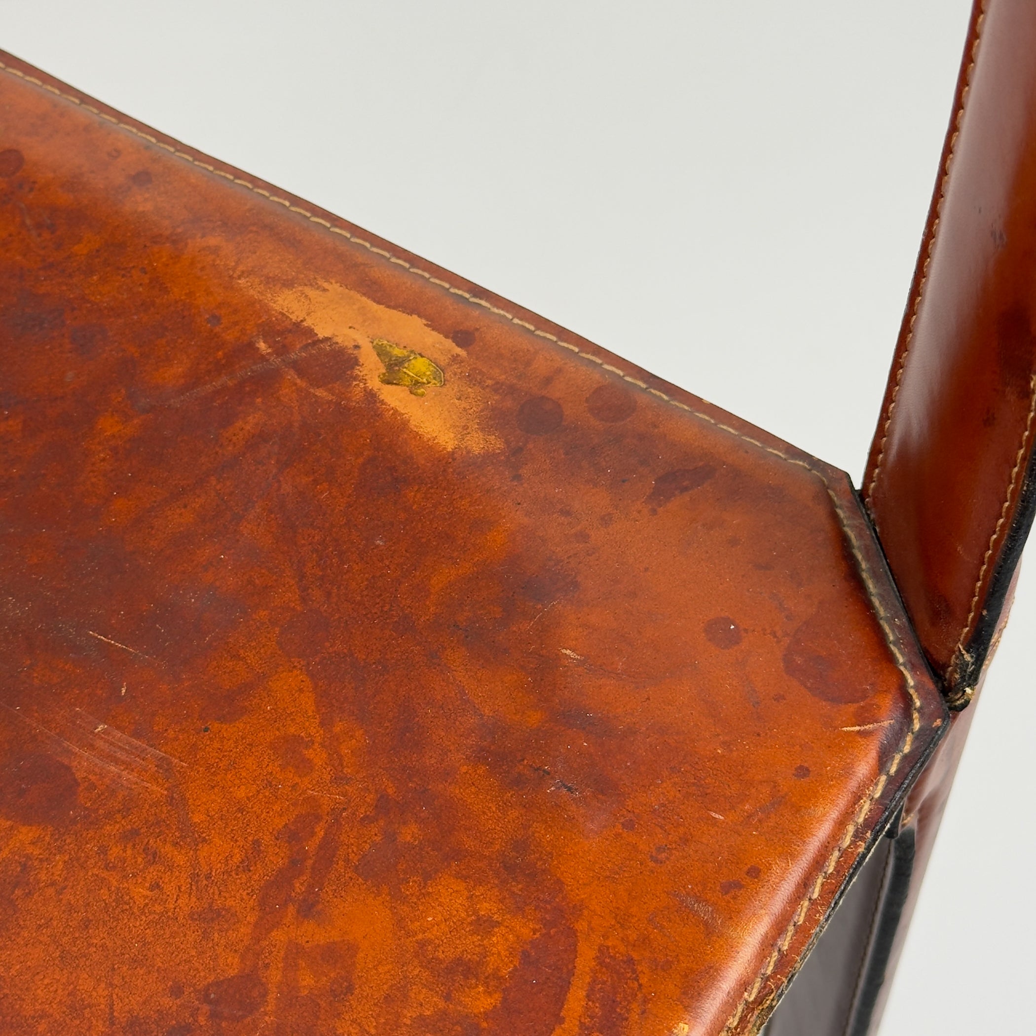 Mid-century Sistina Saddle dining chairs by Tito Agnoli for Matteo Grassi, Italy 1980s, Set of 4