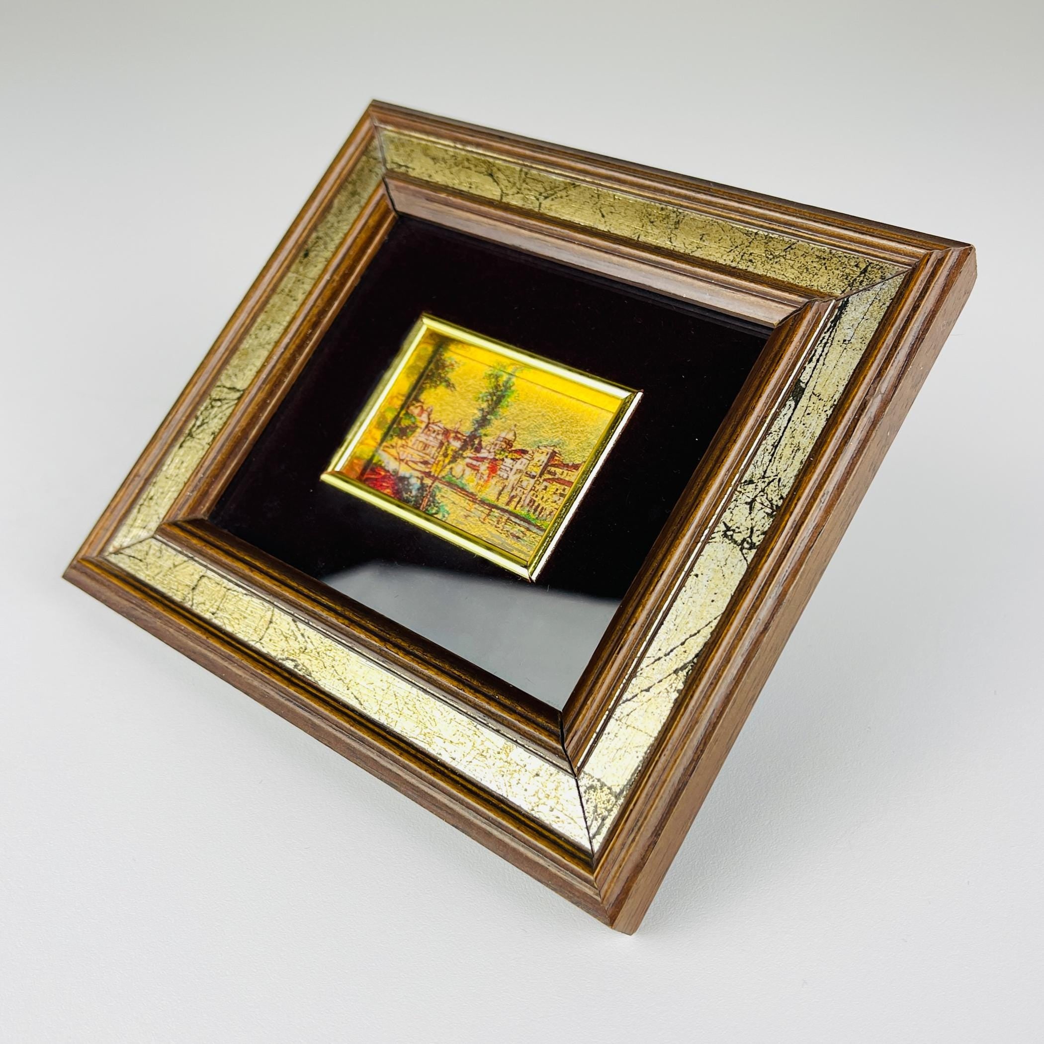 Vintage Pressed Art Framed, Italy, 1970s, Vintage home decor
