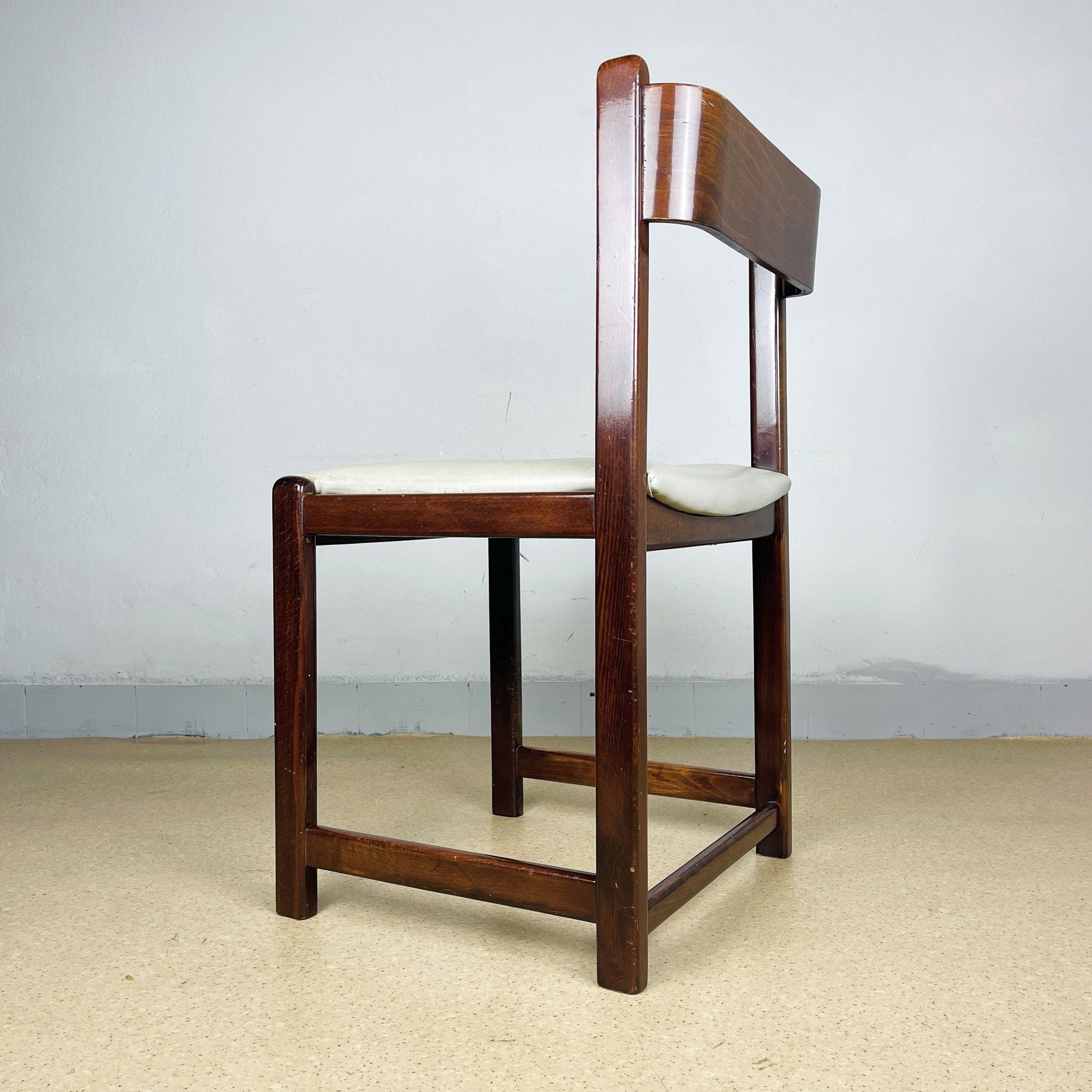 Mid-century dining desk chair Italy 1960s Vintage office chair