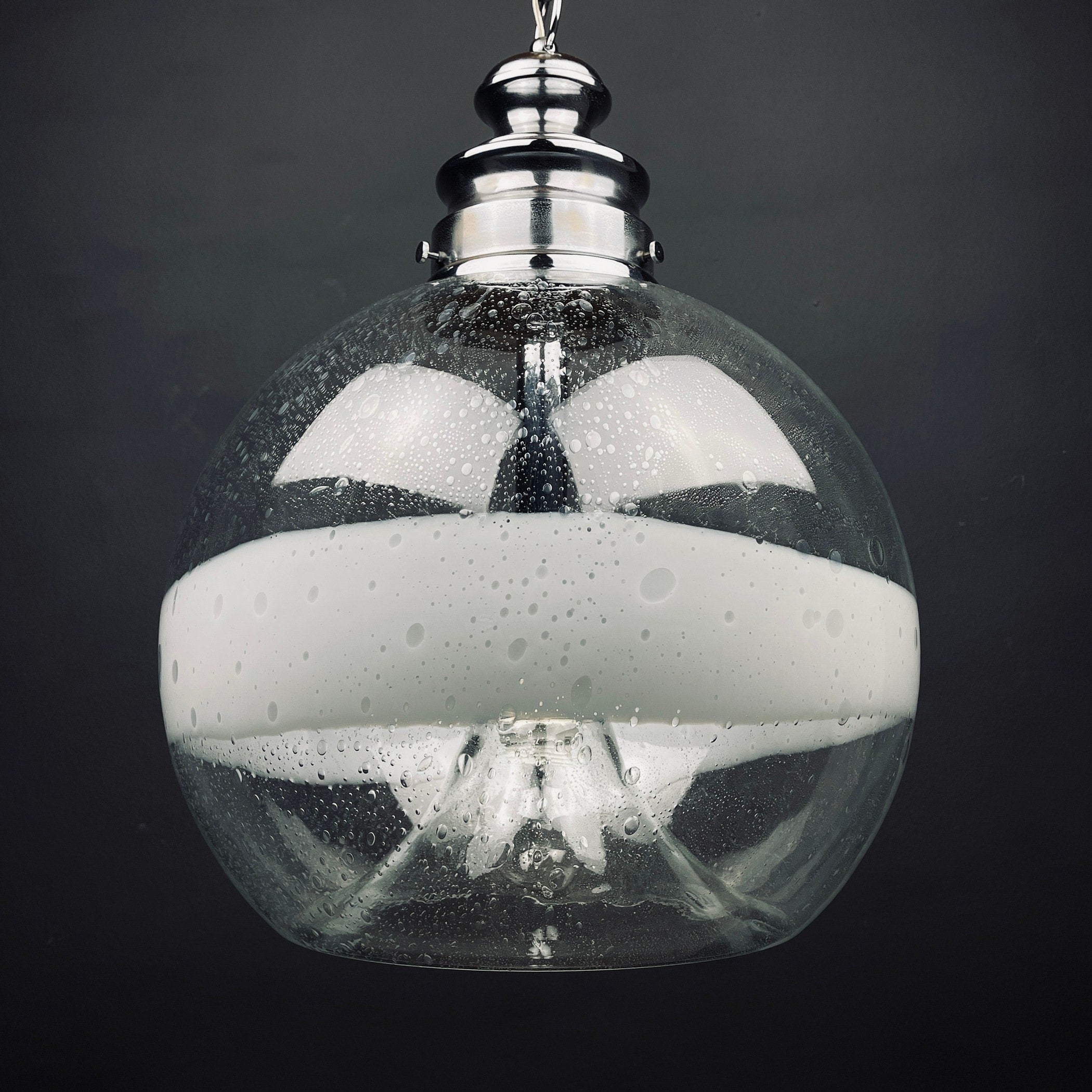 Large Murano Pendant Lamp: Ettore Fantasia & Gino Poli, 1960s Space Age