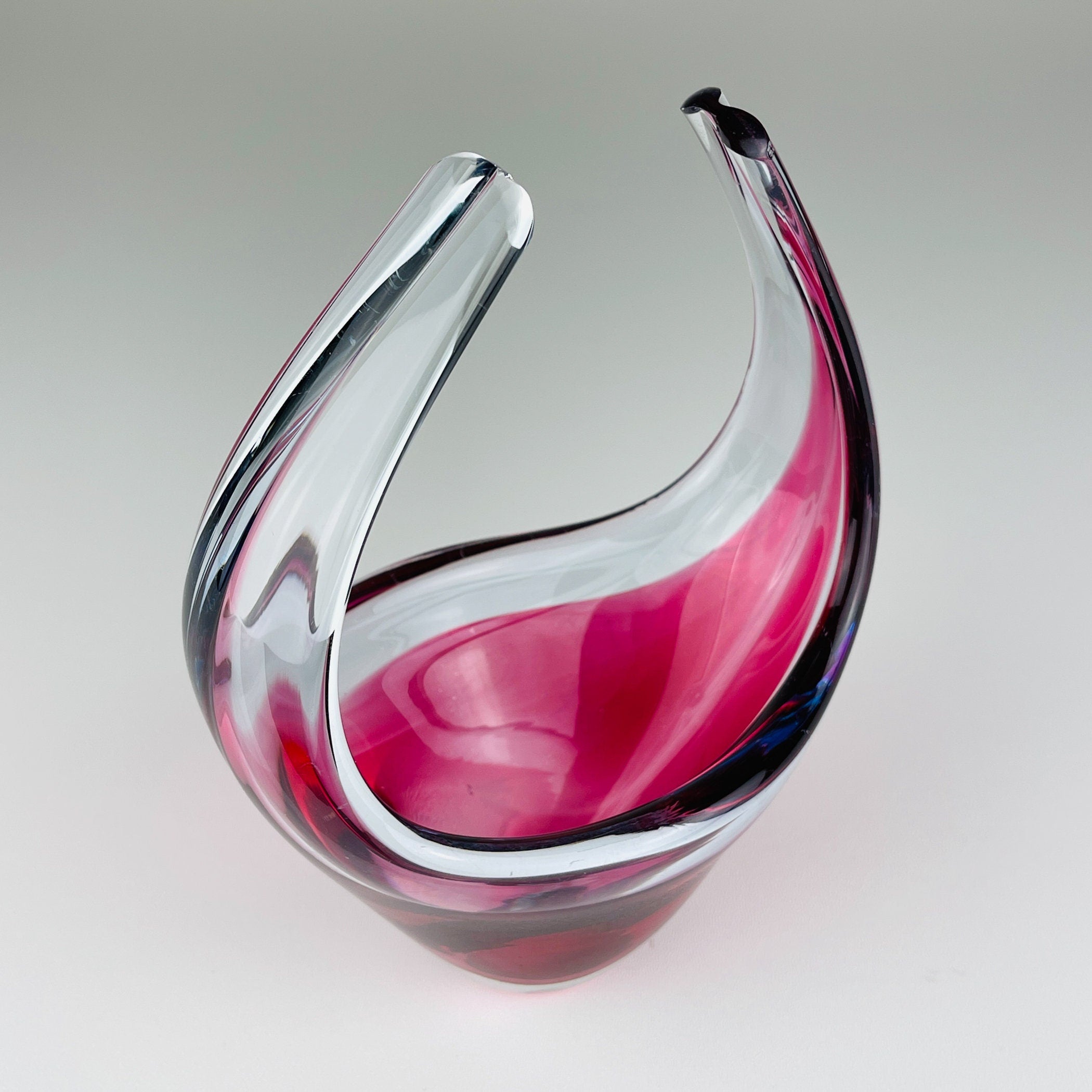 Vintage small murano vase Italy 1970s, Mid-century modern design