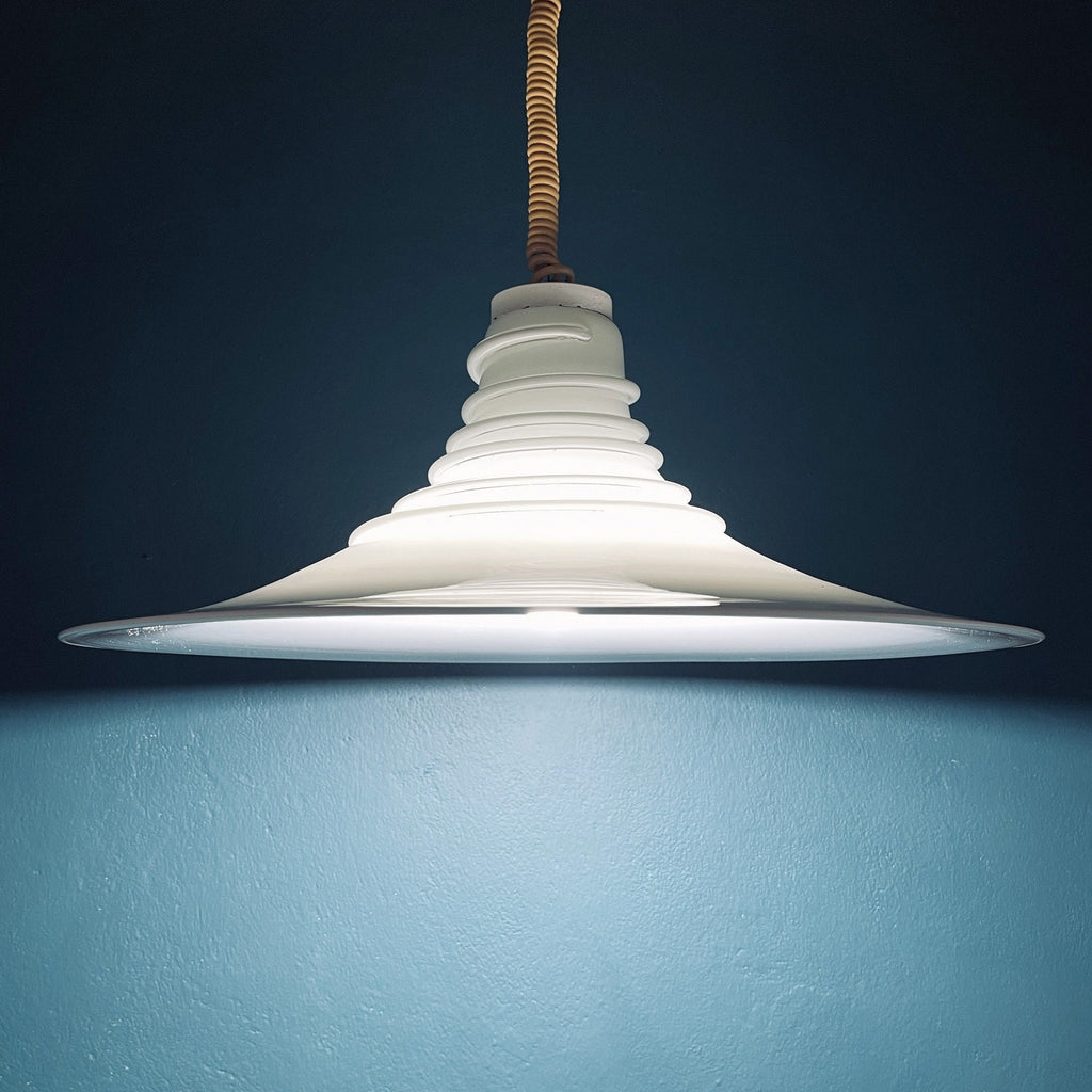 Mid-century murano pendant lamp Italy 1970s Space age Retro lighting
