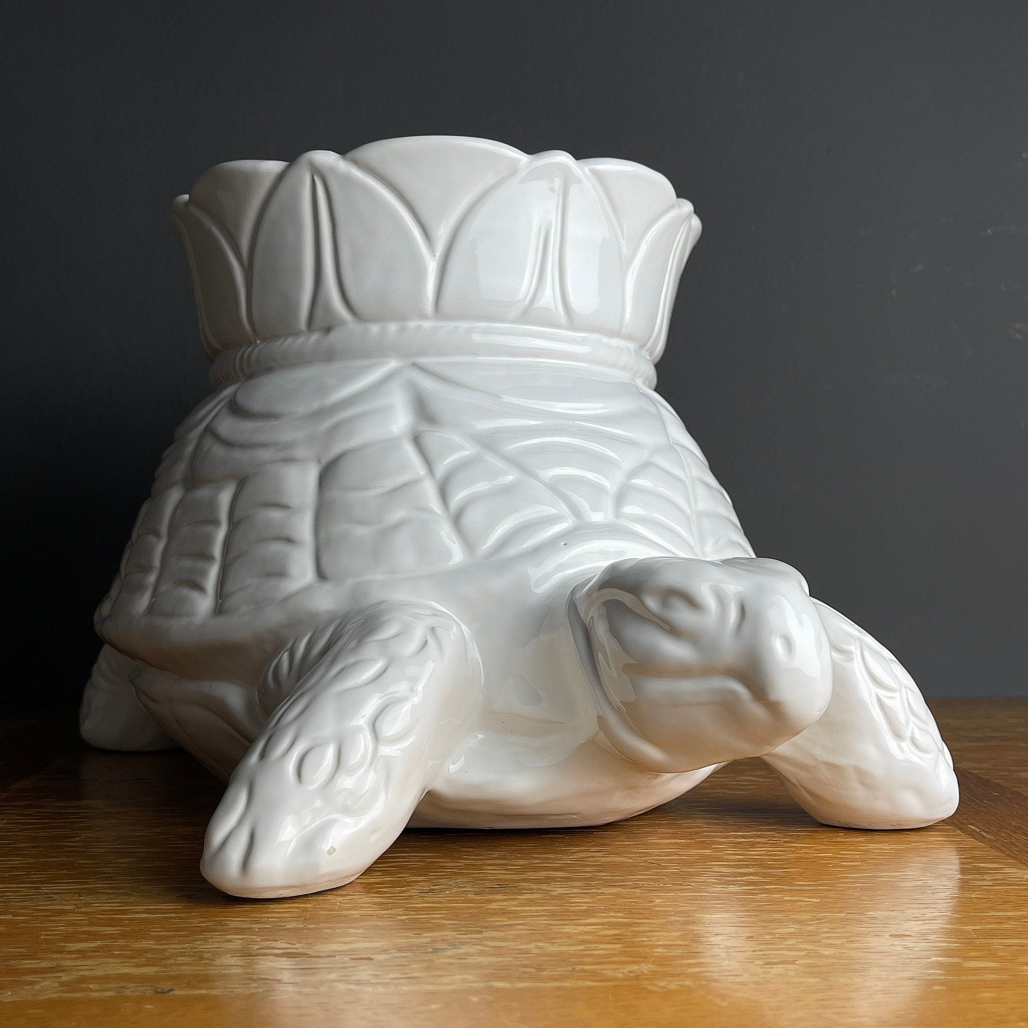 Large Ceramic Vase Turtle by Bellini Italy 1970s Vintage Art Piece