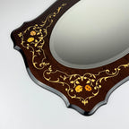 Vintage large wooden mirror, Italy 1970s