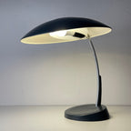 Mid-century grey desk lamp USSR 1972 Vintage gooseneck lamp