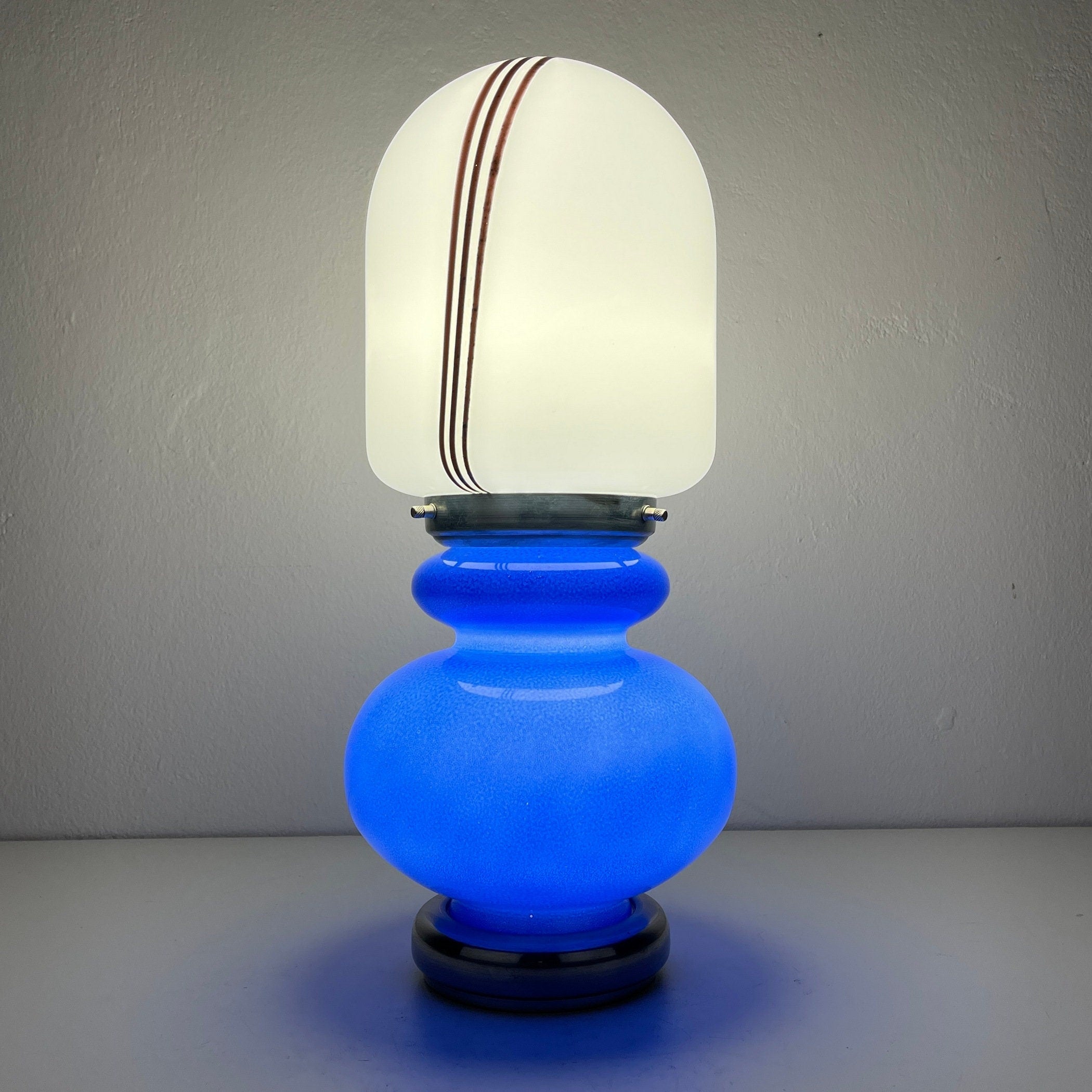Vintage table lamp Italy 1980s Mid-century italian modern home decor