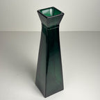 Vintage green bottle glass vase, Italy, 1980s