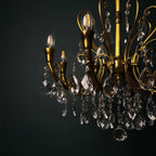 Vintage crystal chandelier, Italy 1950s