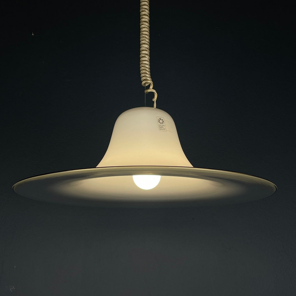 Cinea pendant lamp by Giusto Toso for Leucos Italy 1970s Mid-century italian modern lighting