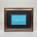 Luigi Targa, Venetian lagoon in the heavenly glare, Padua, Italy 1970s, Oil on Canvas, Framed