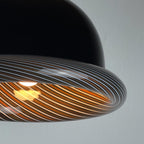 Vintage Murano black pendant lamp, Italy 1960s
