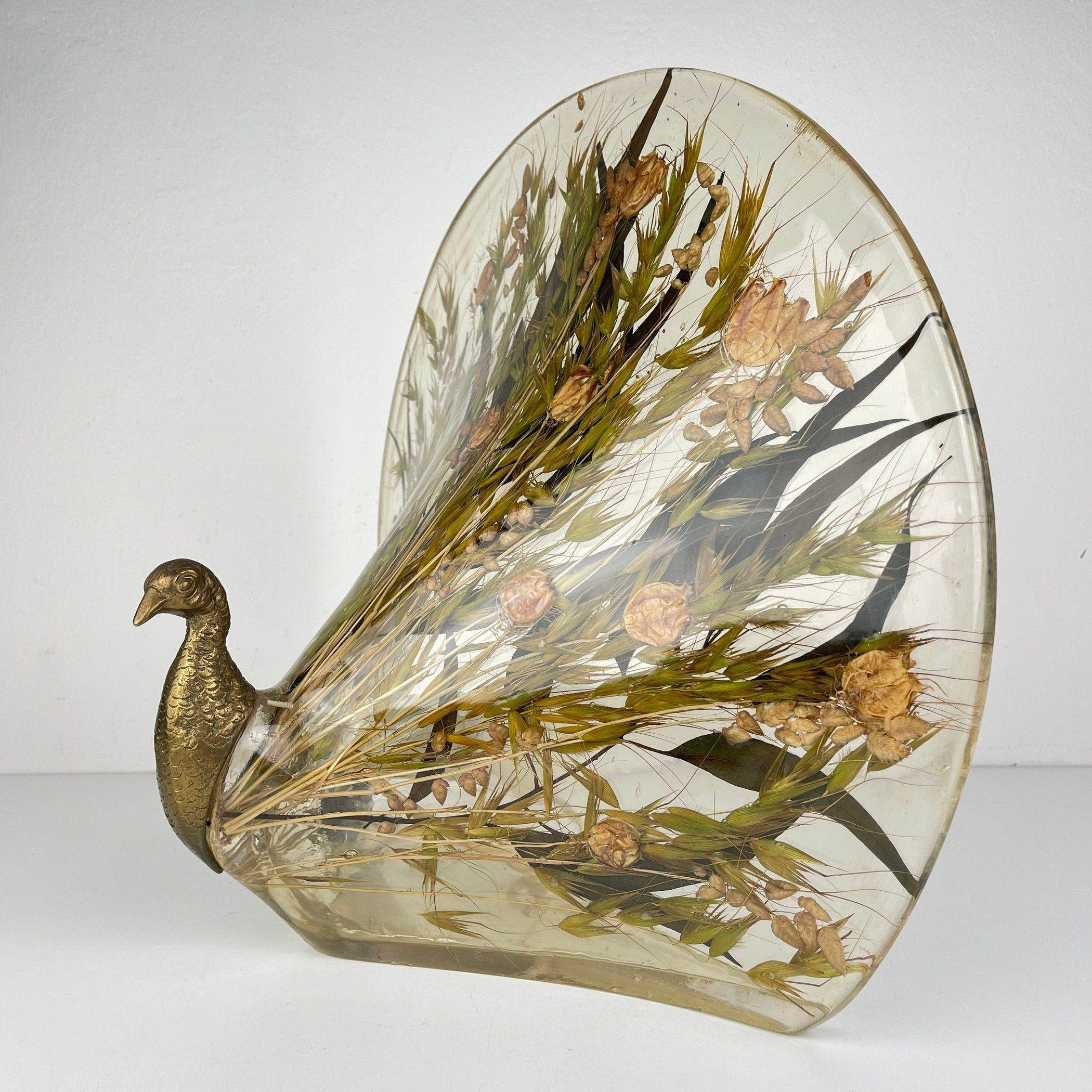 Vintage table lamp Peacock by Riccardo Marzi RM Made in Italy - Firenze, 1980s