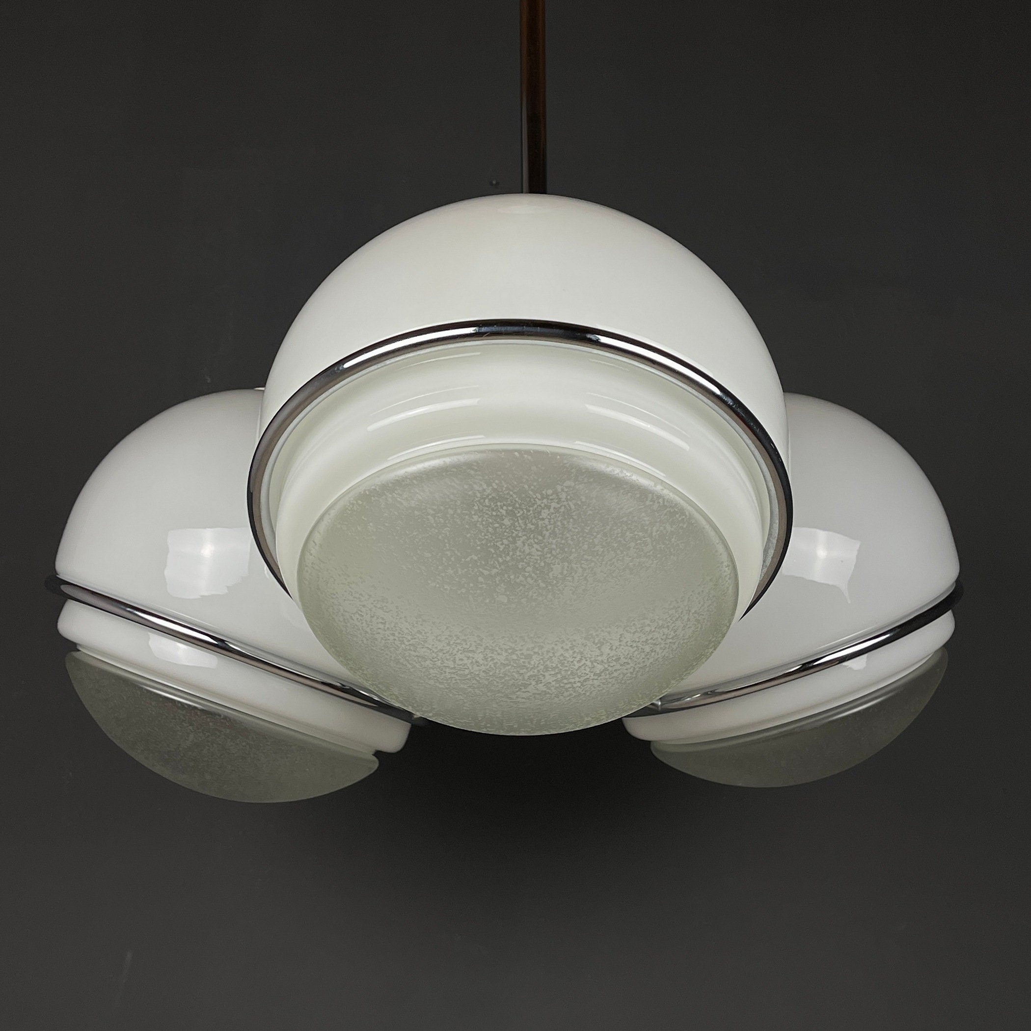 Gino Sarfatti large globe chandelier Italy 1960s
