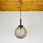 Vintage murano sphere ball pendant lamp Italy 1960s Mid-century italian lighting