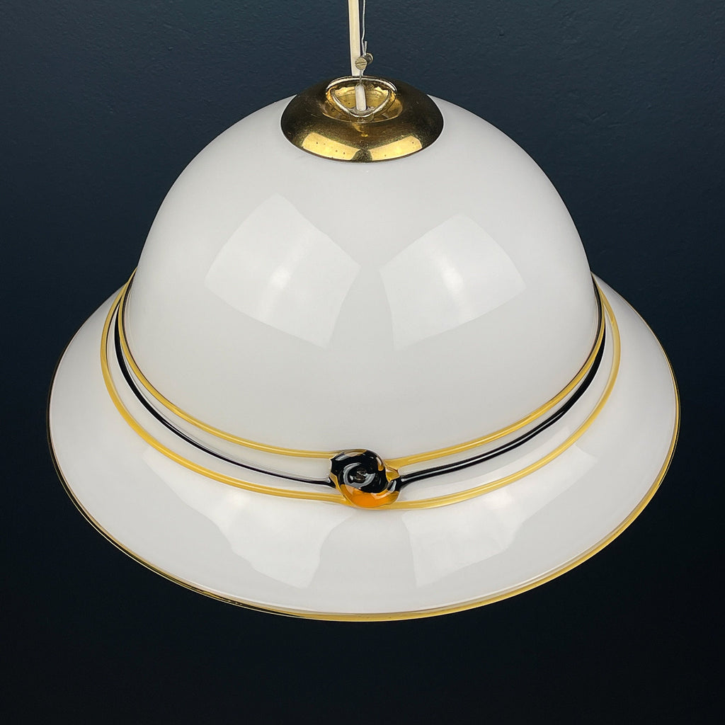 Vintage murano pendant lamp Italy 1970s Mid-century design