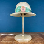 Vintage Alabaster Lady Hat Table Lamp - 1970s Italian Lighting
