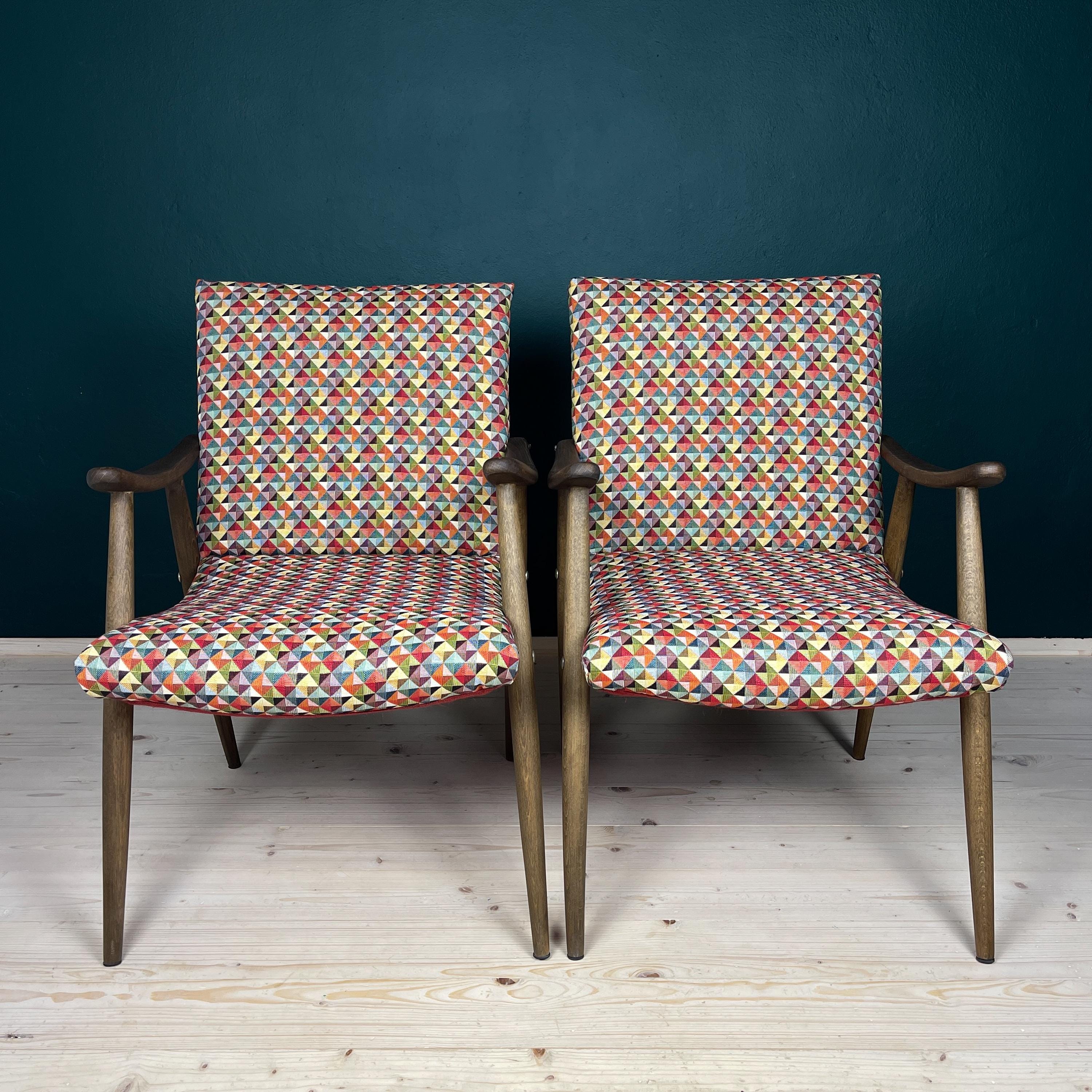 Mid-century armchair Bobi by Meblo, Yugoslavia 1960s, Set of 2, Vintage home decor