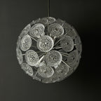 Vintage crystal chandelier Sputnik Dandelion Italy 1960s mid-century modern italian lighting