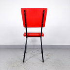 Vintage Red Dining Chair: Mobili Polli Italian Mid-Century Design