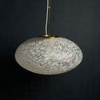 Large swirl murano glass pendant lamp Vetri Murano Italy 1970s