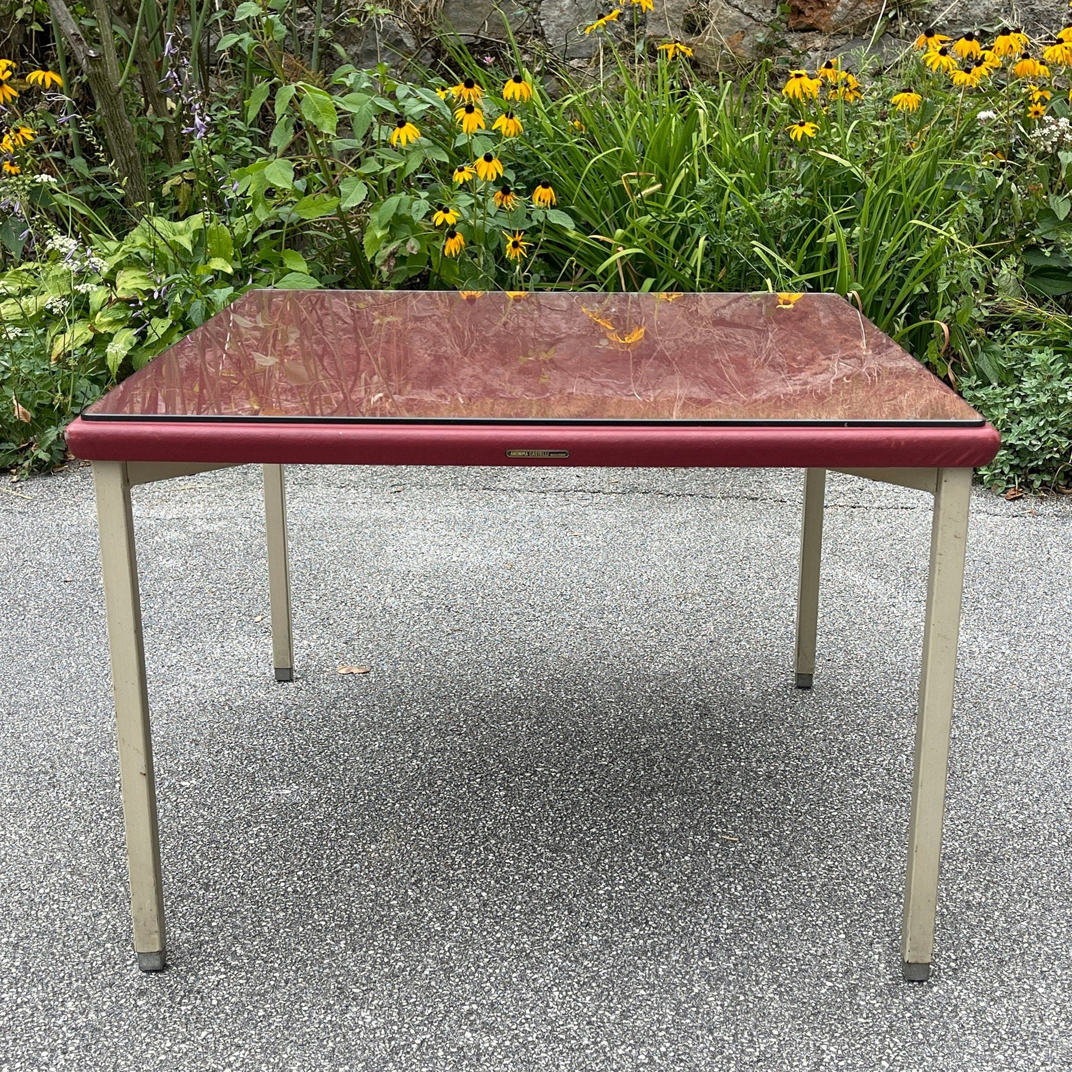 Vintage Anonima Castelli Lounge Chairs & Coffee Table: Italian Mid-Century Modern Set