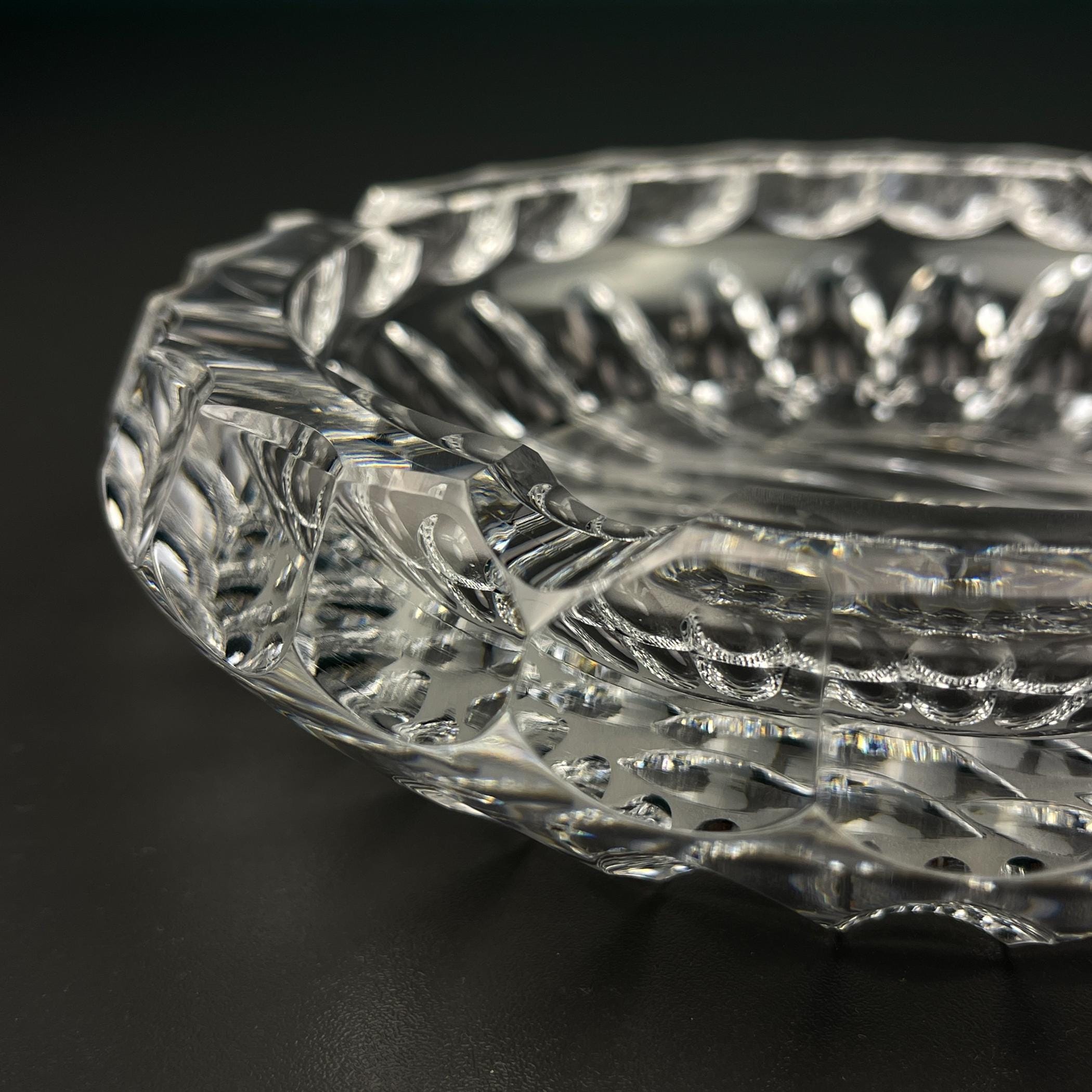 Vintage Bohemian glass ashtray by Bohemia Crystal, Czechoslovakia, 1970s