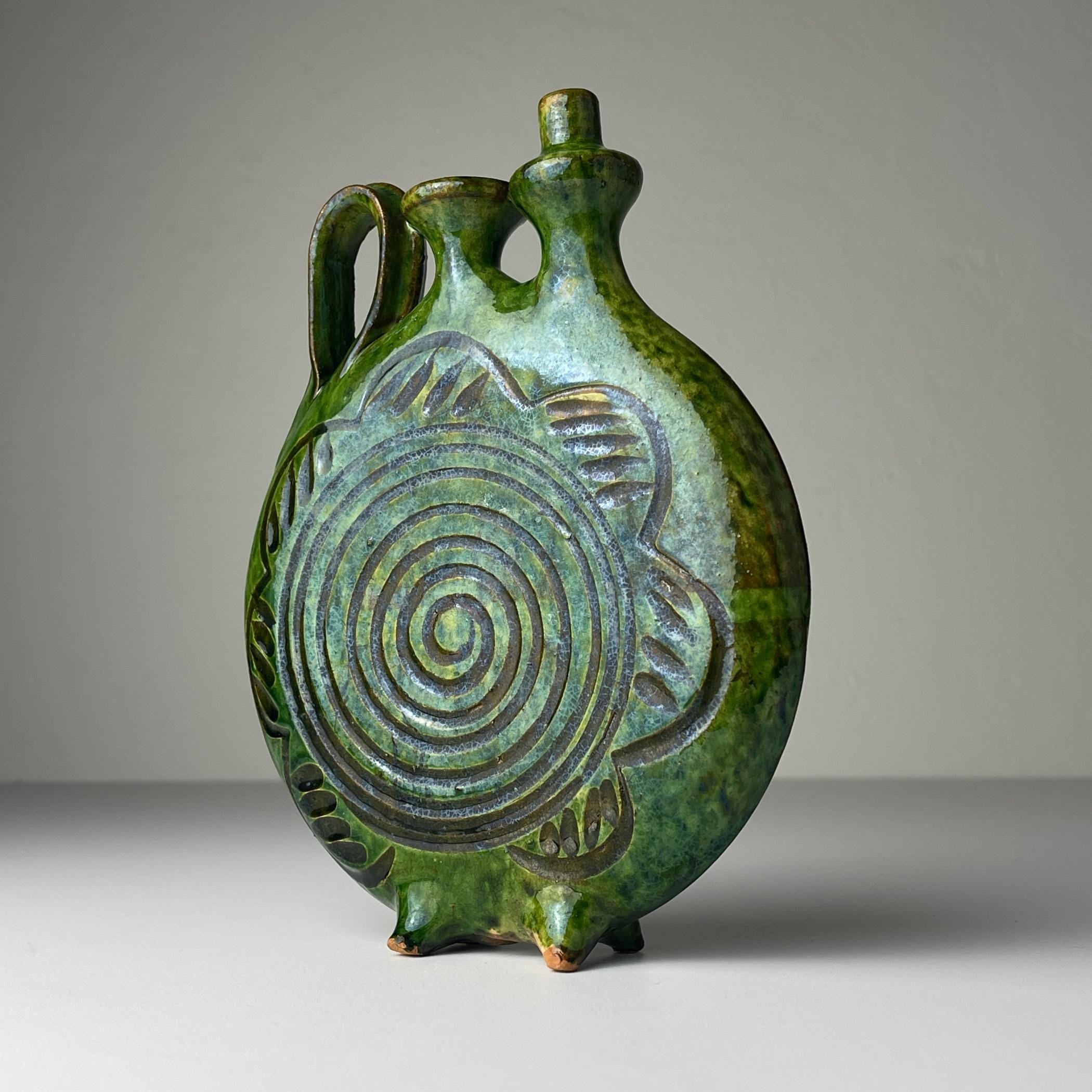 Vintage ceramic bottle by Velimir Dordevic, Serbia, 1970s
