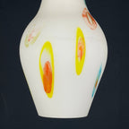 Mid-century multicolor opaline murano glass pendant lamp by Stilnovo Italy 1950s