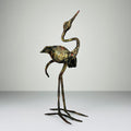 Vintage metal Brutalist sculpture Bird by Salvino Marsura, Italy 1950s, Mid-century Modern