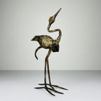 Vintage metal Brutalist sculpture Bird by Salvino Marsura, Italy 1950s, Mid-century Modern