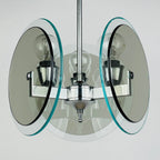Vintage Fontana Arte Art Glass Chandelier - Italian MCM Design