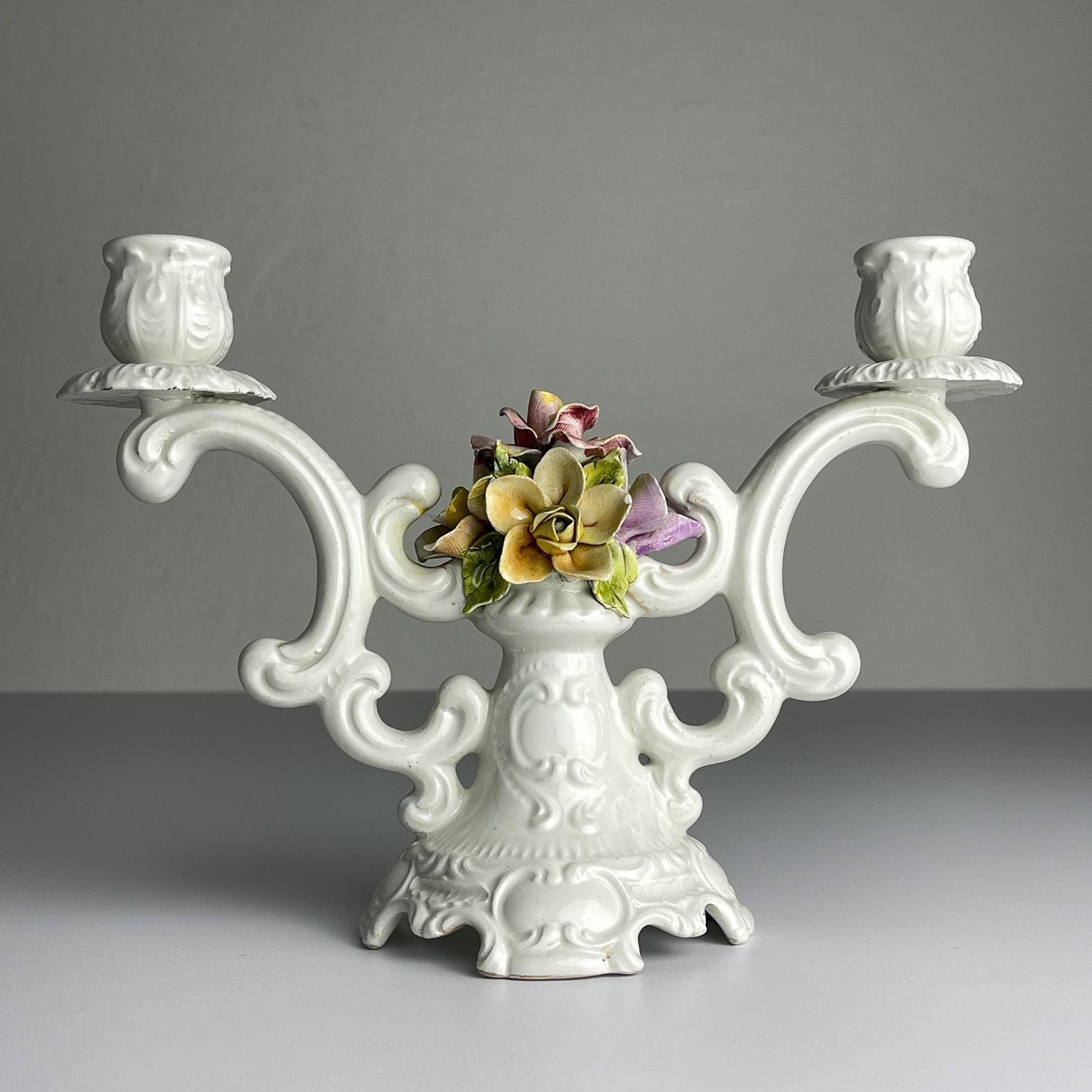 Vintage ceramic candleholder by Bassano, Italy, 1970s