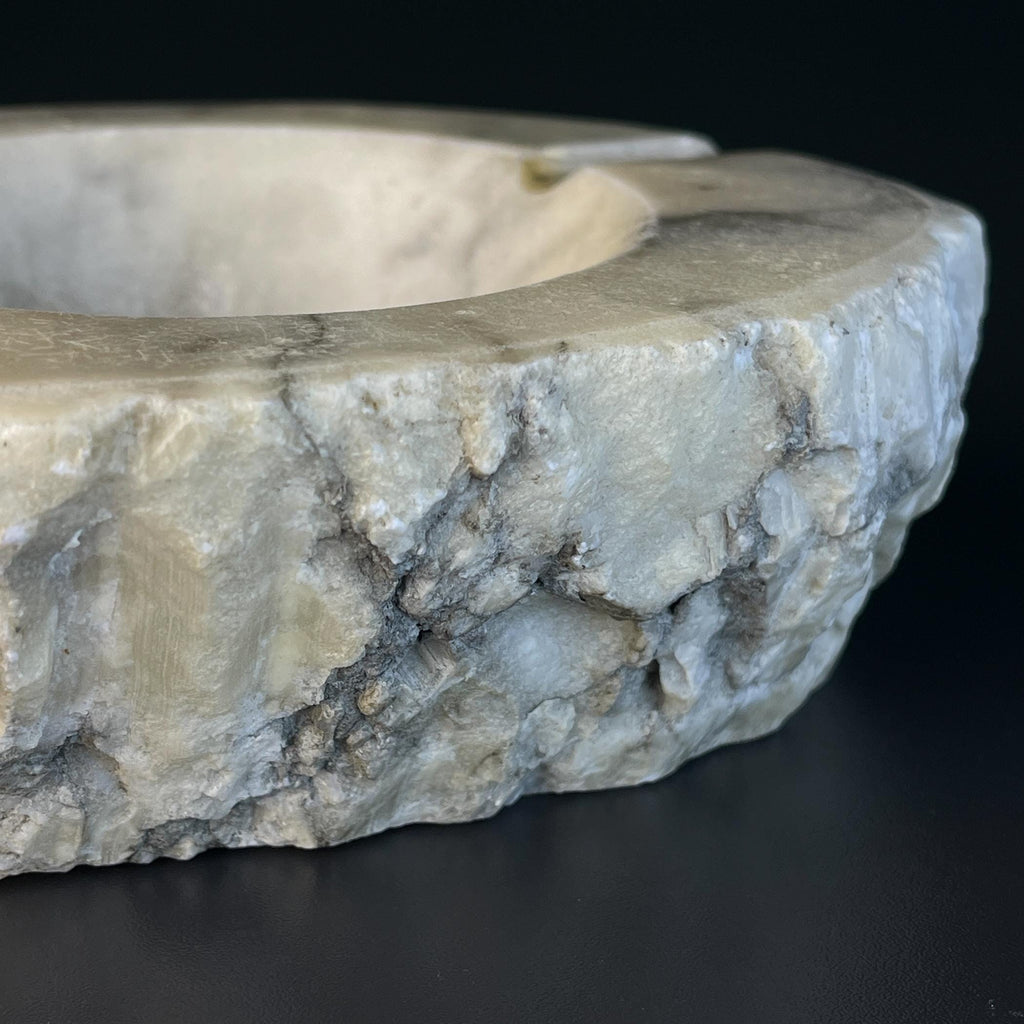 Vintage alabaster ashtray, Italy 1960s, Mid-century Italian modern