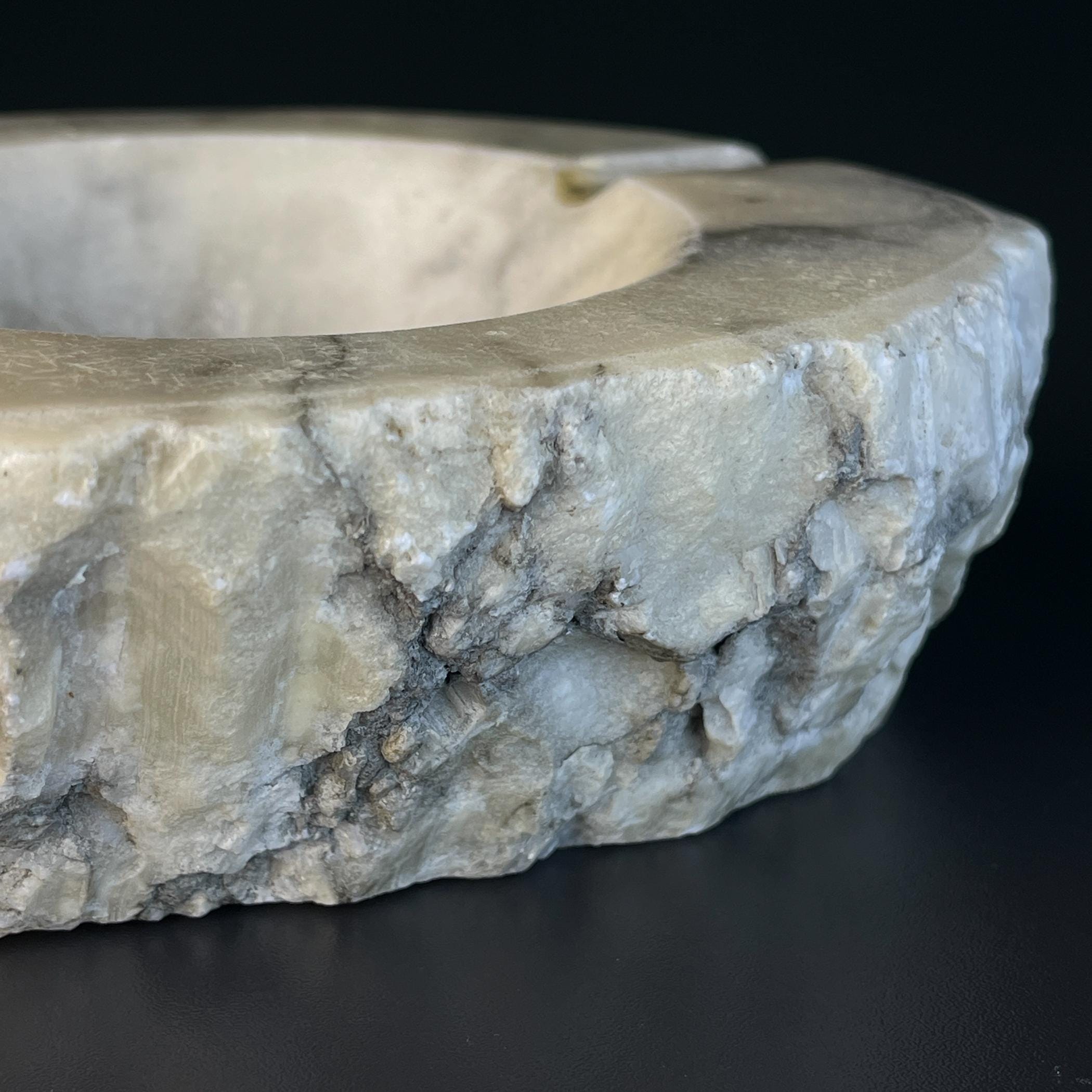 Vintage alabaster ashtray, Italy 1960s, Mid-century Italian modern