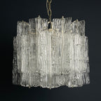 Mid-century murano glass chandelier Eliche by Venini Italy 1960s