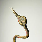 Vintage metal Brutalist sculpture Bird by Salvino Marsura, Italy 1950s, Mid-century Modern