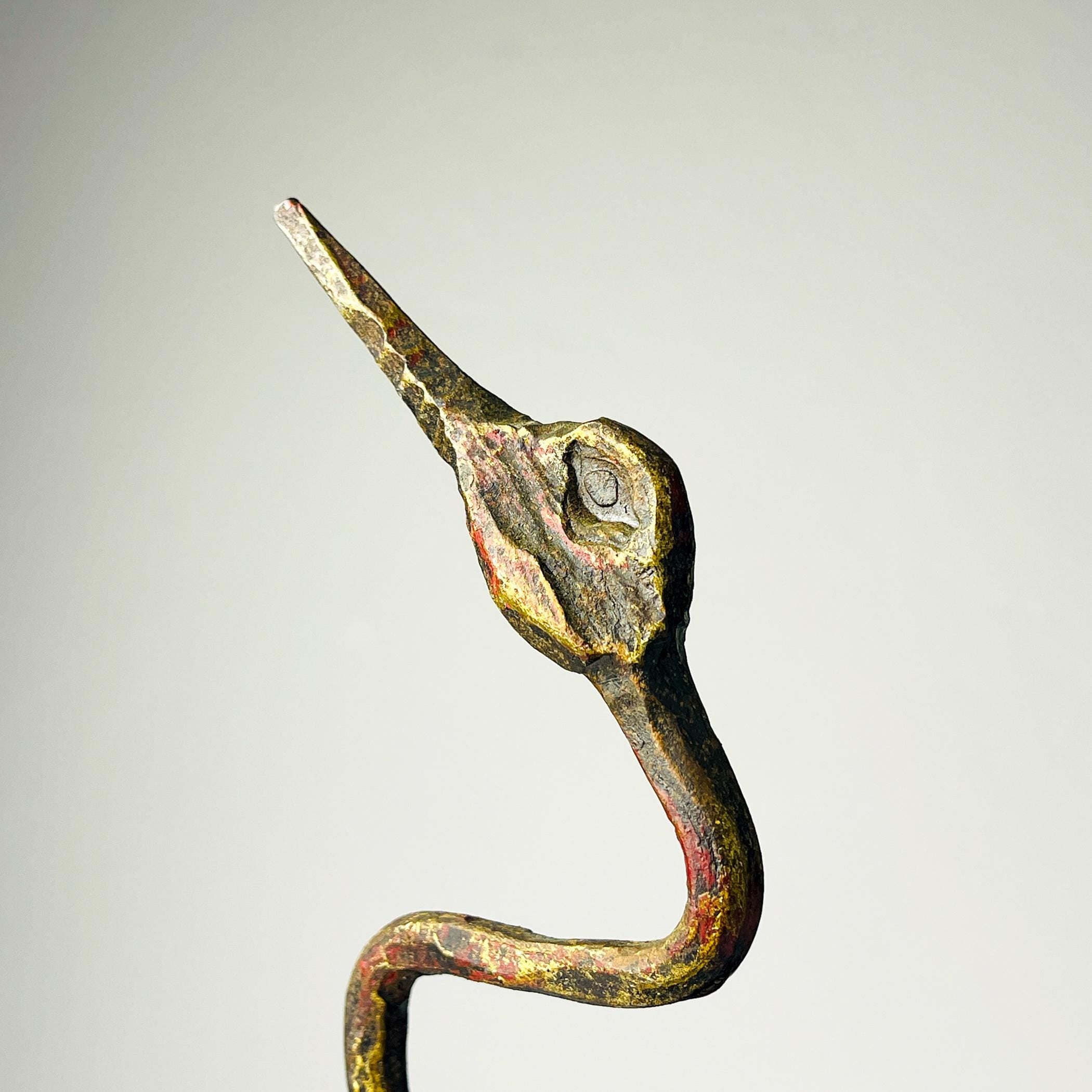 Vintage metal Brutalist sculpture Bird by Salvino Marsura, Italy 1950s, Mid-century Modern