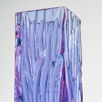 Vintage textured murano glass vase Tronchi, Italy 1970s