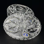 Vintage Bohemian glass candy bowl by Bohemia Crystal, Czechoslovakia, 1970s