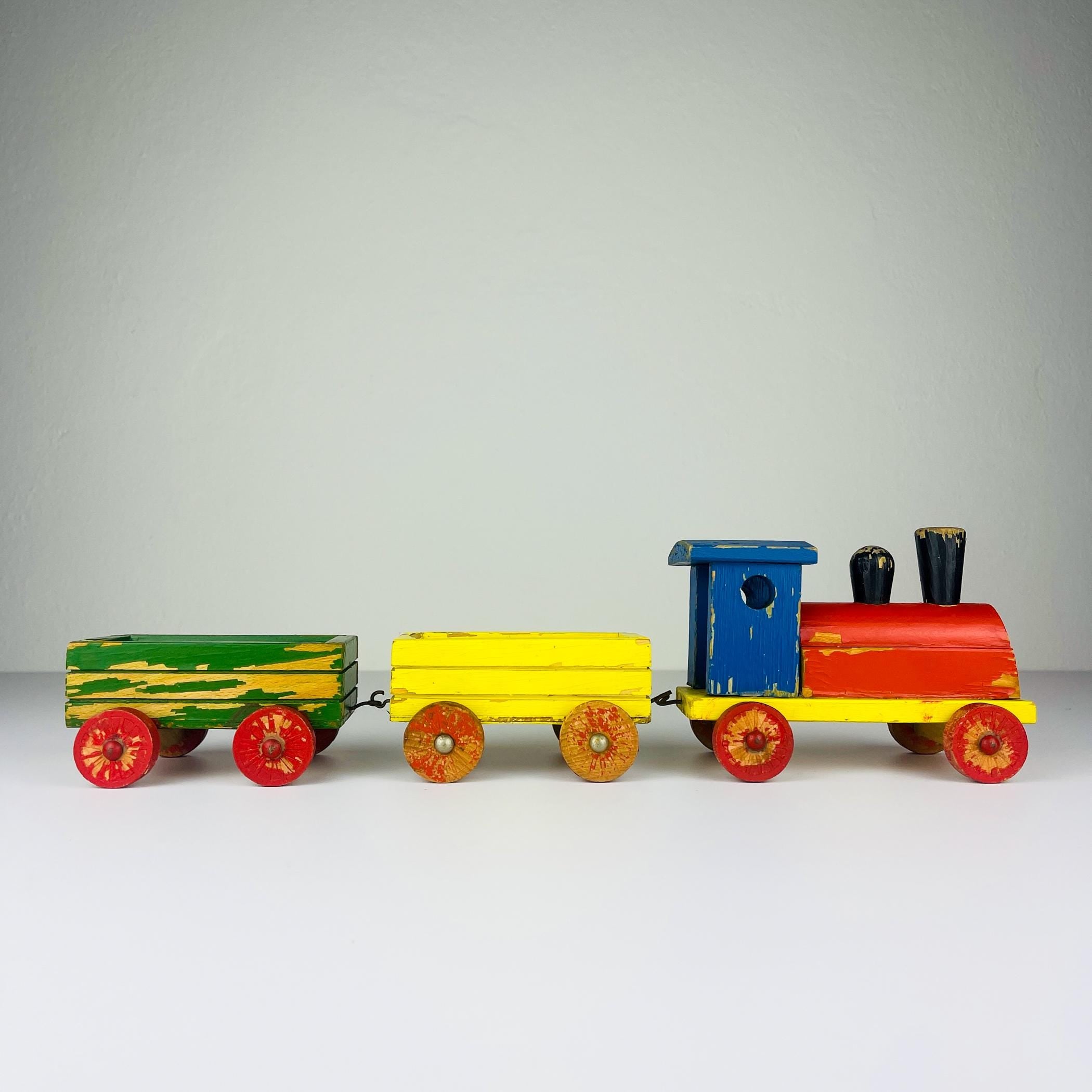 Vintage wooden toy train, Italy, 1950s, Vintage Home Decor