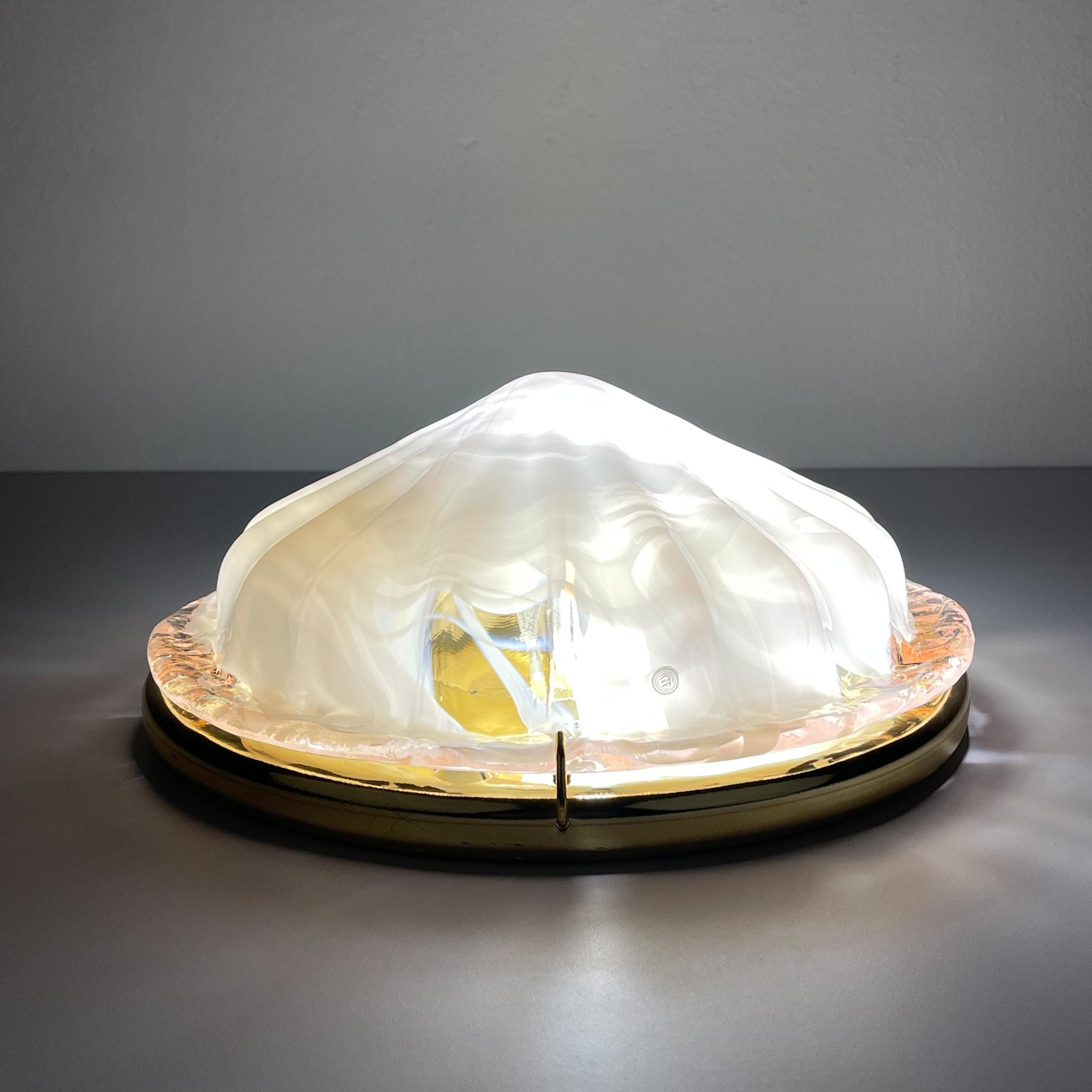 Vintage murano ceiling lamp by "La Murrina", Italy 1980s MCM unique Italian lighting