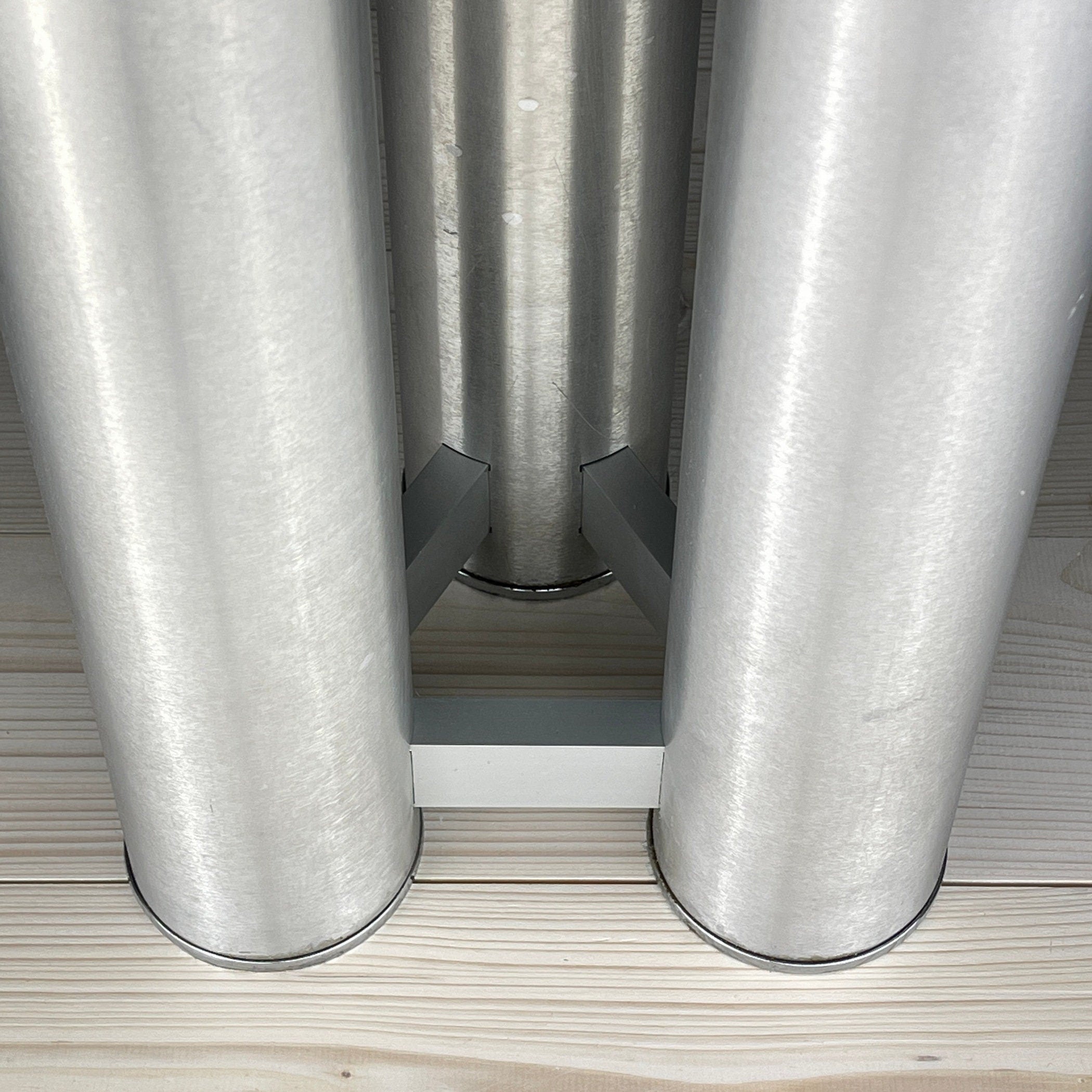 Vintage Italian Brushed Aluminum Floor Lamp: MCM Space Age Lighting