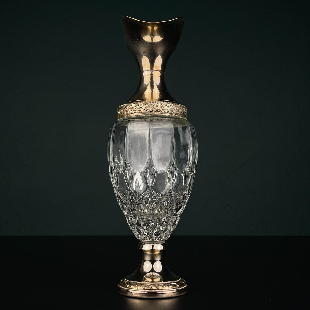 Vintage silver plated decanter Distillerie Buton Bologna, Italy, 1950s