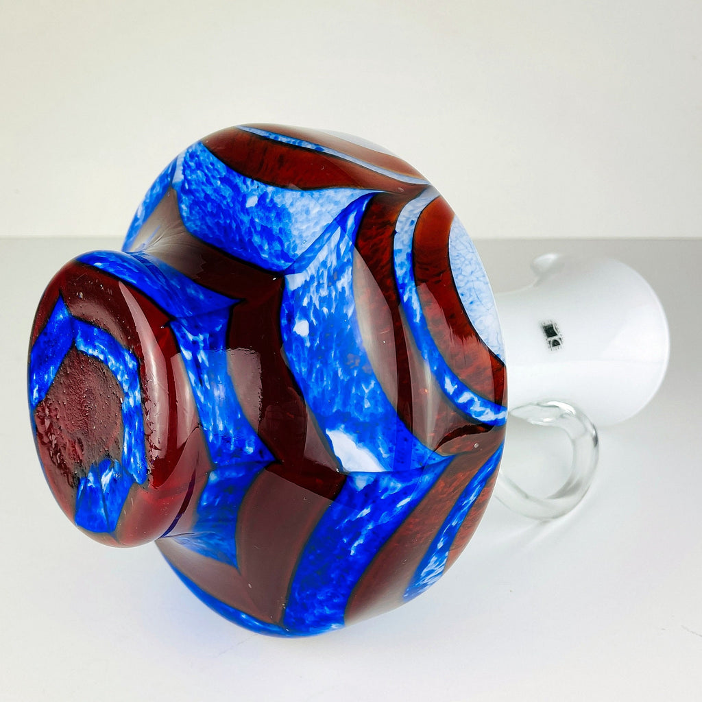 Murano glass hand-cut pitcher by Carlo Moretti Italy 1970s original murano jug