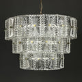 Vintage large crystal chandelier Italy 1960s