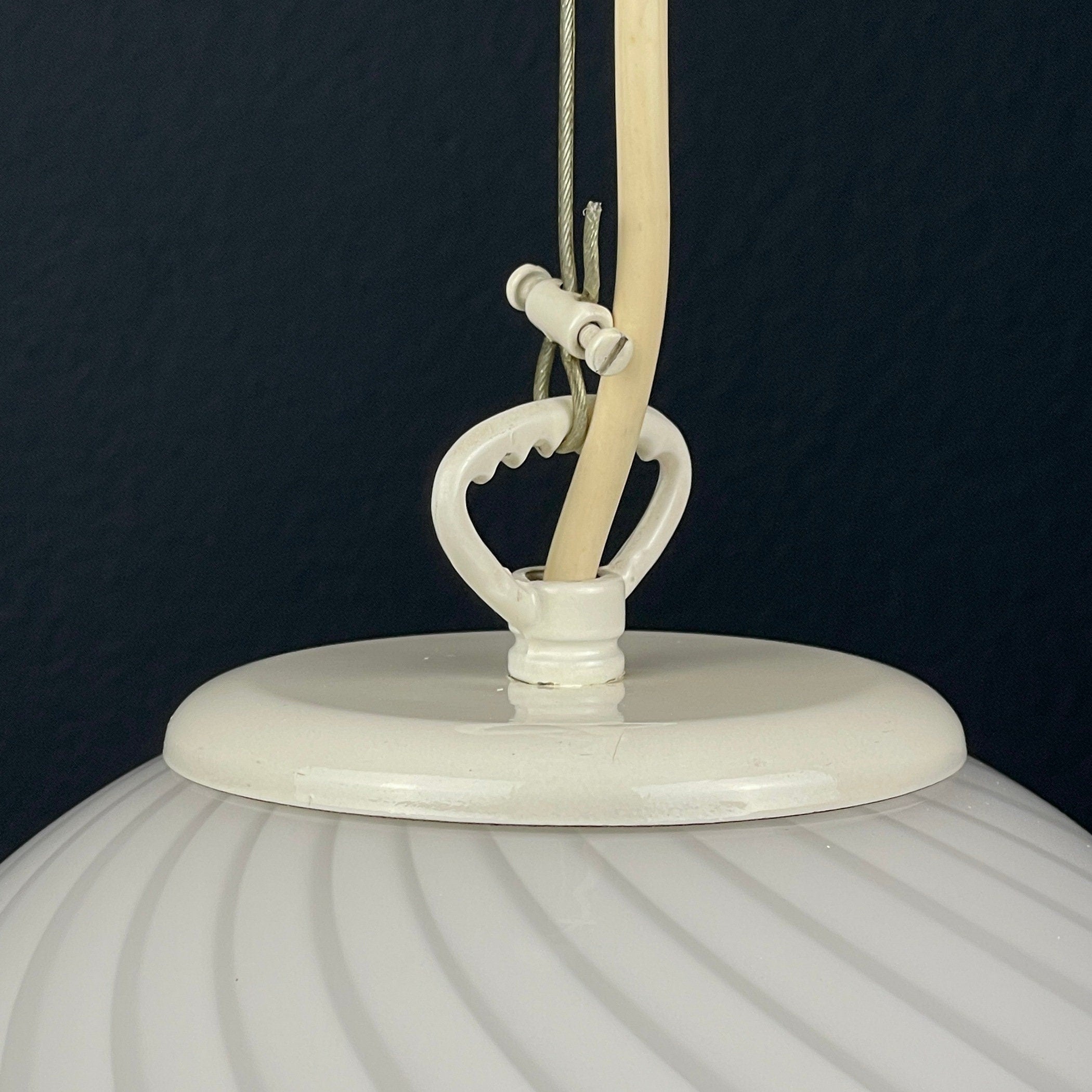 Swirl Murano Glass Pendant Lamp: Mid-Century Italian Lighting